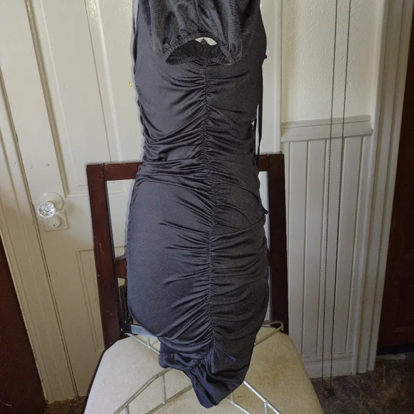 Sexy lace up ruched bodycon dress - Picture 2 of 3